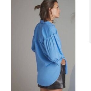 French blue Maeve blouse from Anthropologie